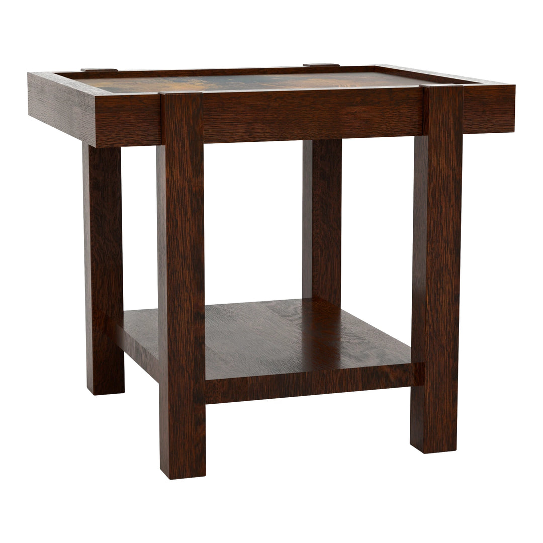 Durant Inset Copper Side Table Living Room Stickley Onondaga