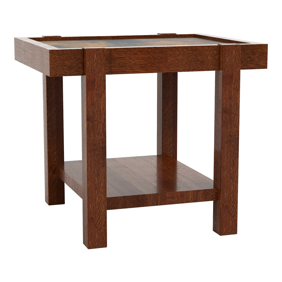 Durant Inset Copper Side Table Living Room Stickley Centennial