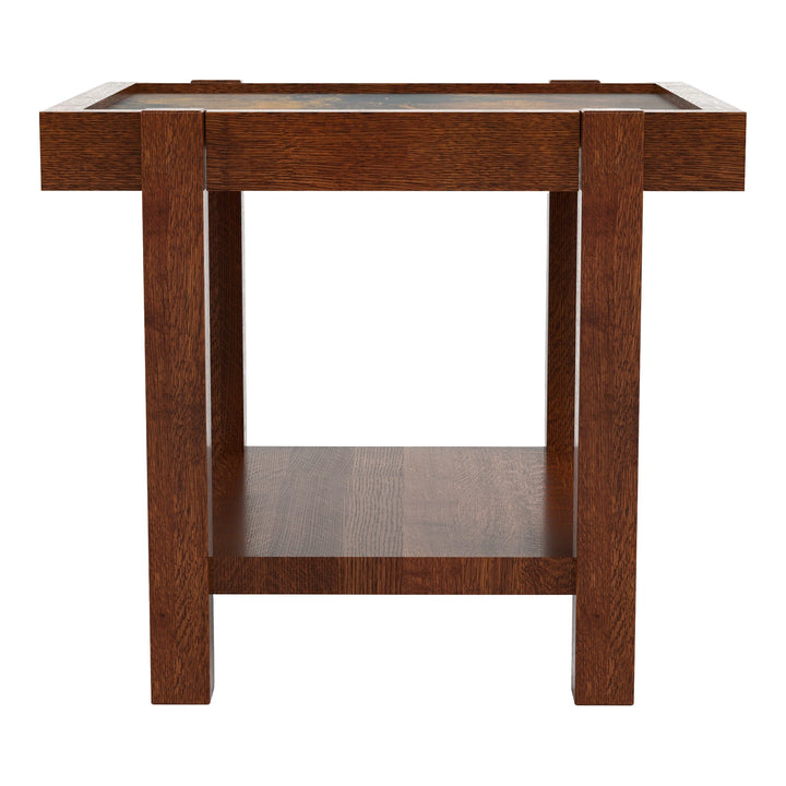 Durant Inset Copper Side Table Living Room Stickley