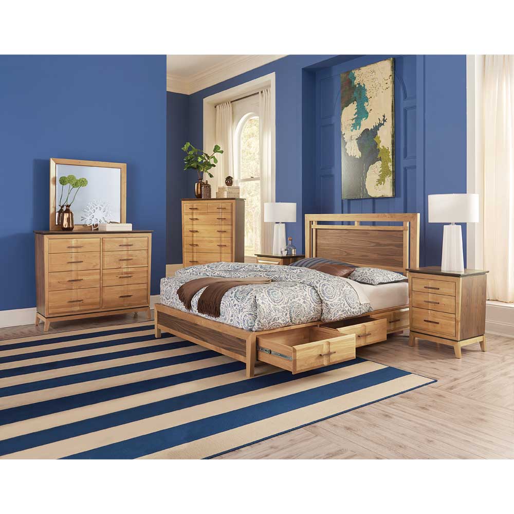 Addison Queen Panel Storage Bed Bedroom Whittier Wood