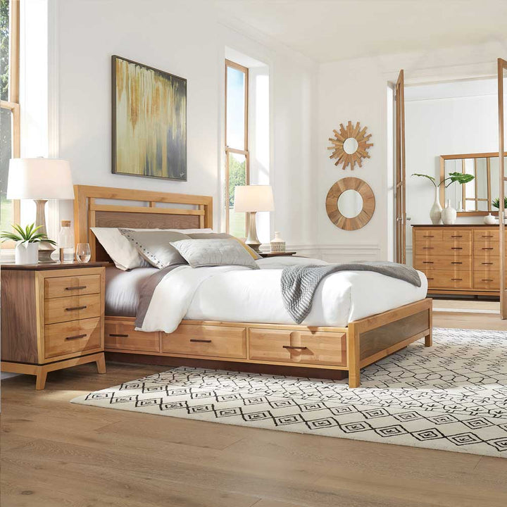 Addison Queen Panel Storage Bed Bedroom Whittier Wood