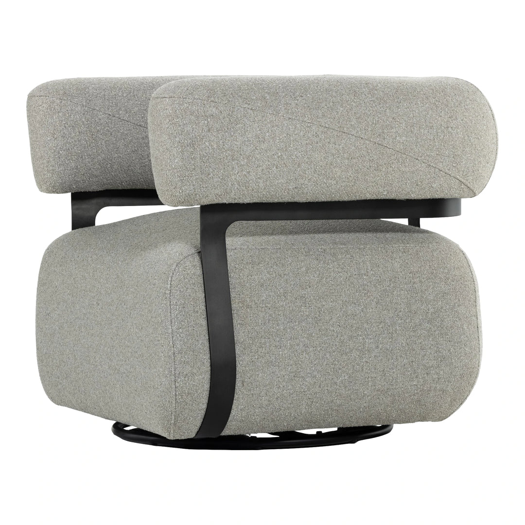 Gareth Swivel Chair, Torrance Silver Living Room Four Hands