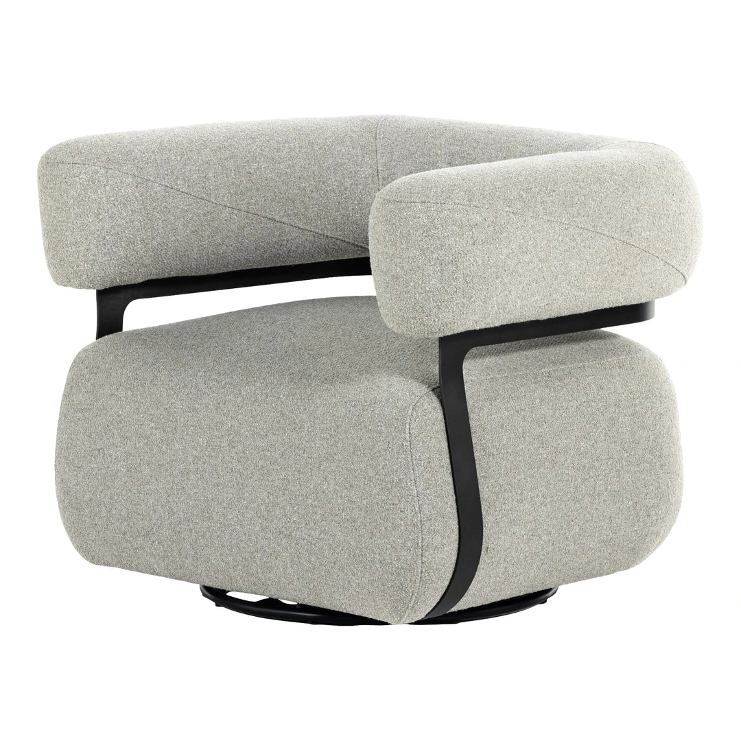 Gareth Swivel Chair, Torrance Silver Living Room Four Hands