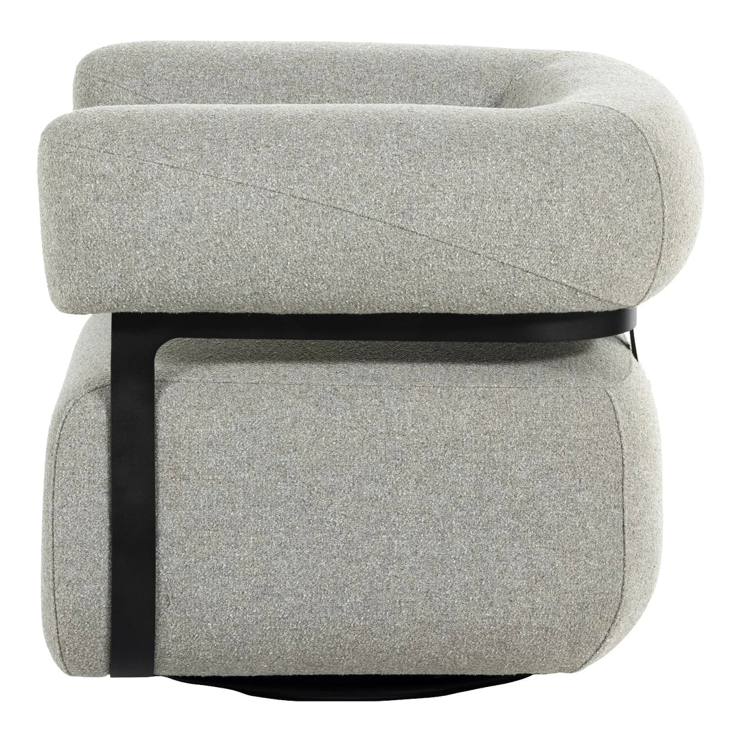 Gareth Swivel Chair, Torrance Silver Living Room Four Hands