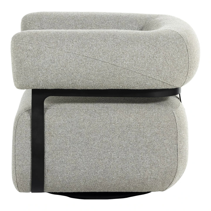 Gareth Swivel Chair, Torrance Silver Living Room Four Hands