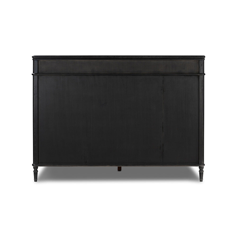 Toulouse Bed, Distressed Black Bedroom Four Hands   