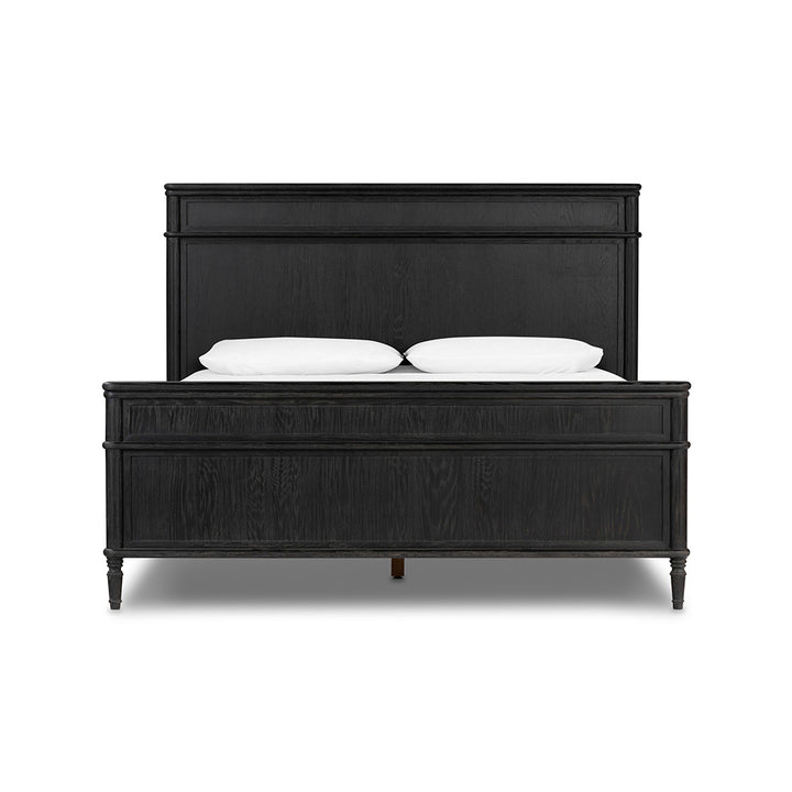 Toulouse Bed, Distressed Black Bedroom Four Hands   