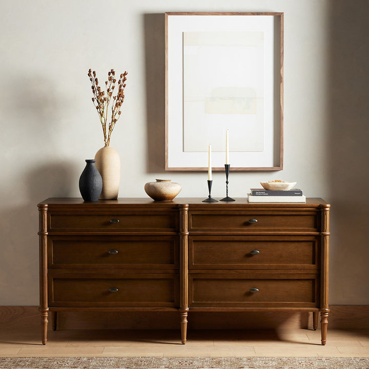 Toulouse 6 Drawer Dresser, Toasted Oak Bedroom Four Hands   