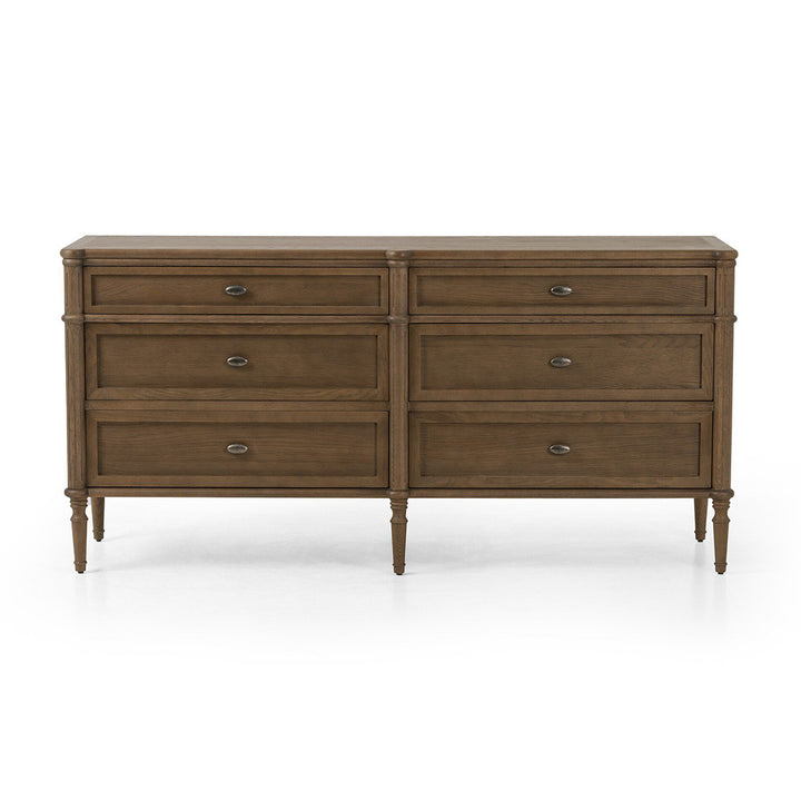 Toulouse 6 Drawer Dresser, Toasted Oak Bedroom Four Hands   