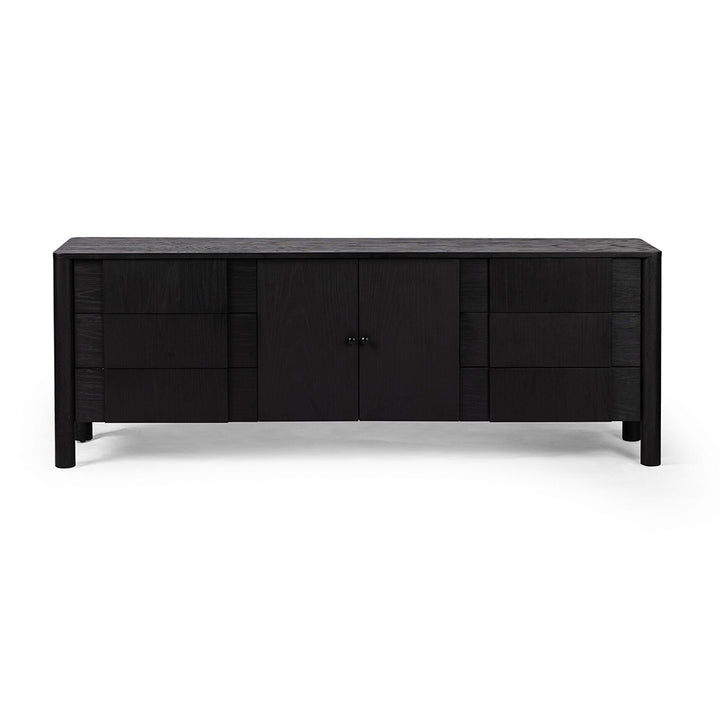 Pollard Media Console, Brushed Ebony Living Room Four Hands   