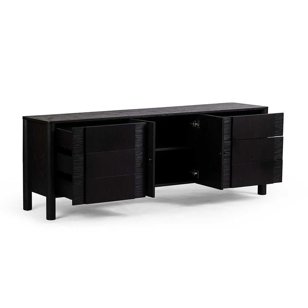 Pollard Media Console, Brushed Ebony Living Room Four Hands   