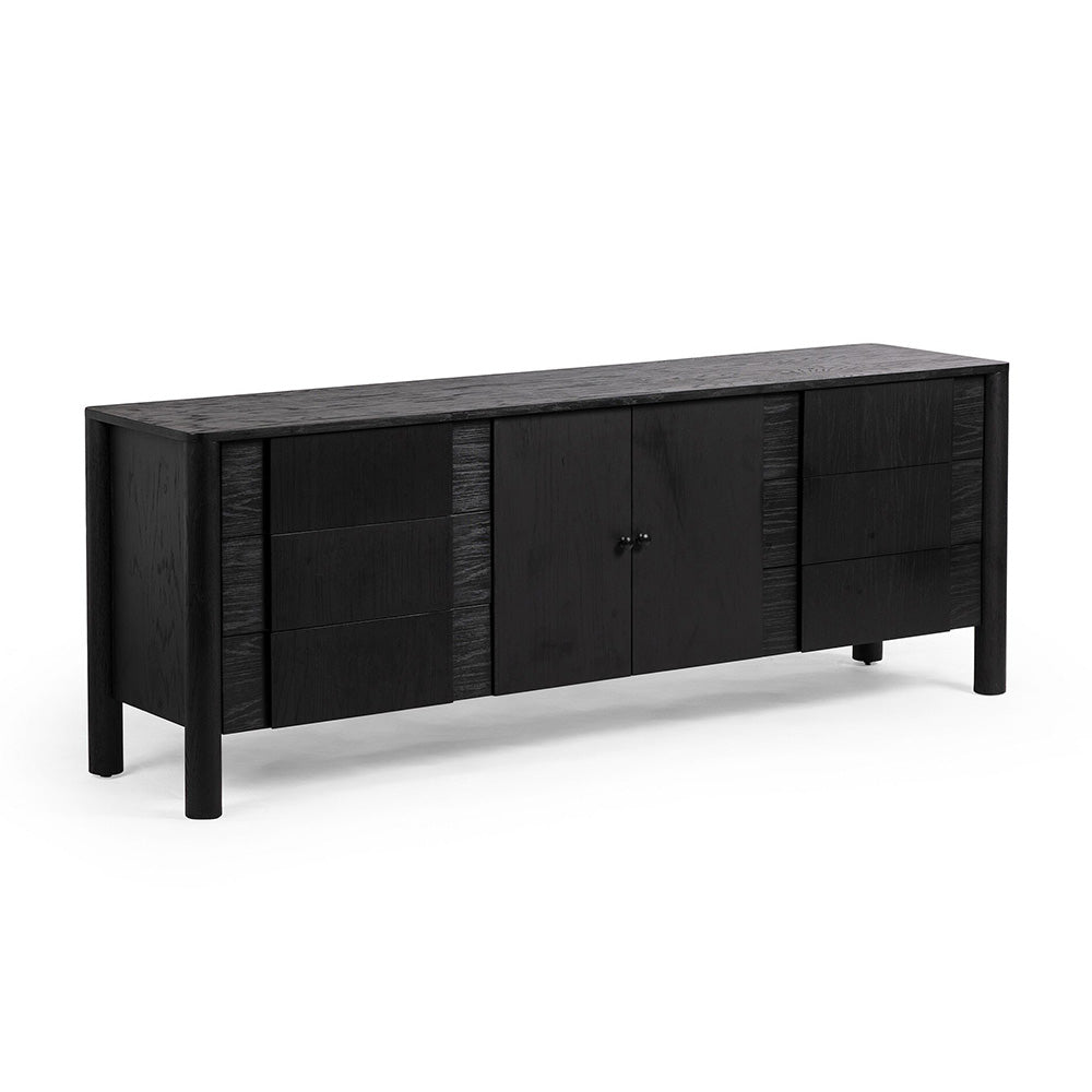 Pollard Media Console, Brushed Ebony Living Room Four Hands   