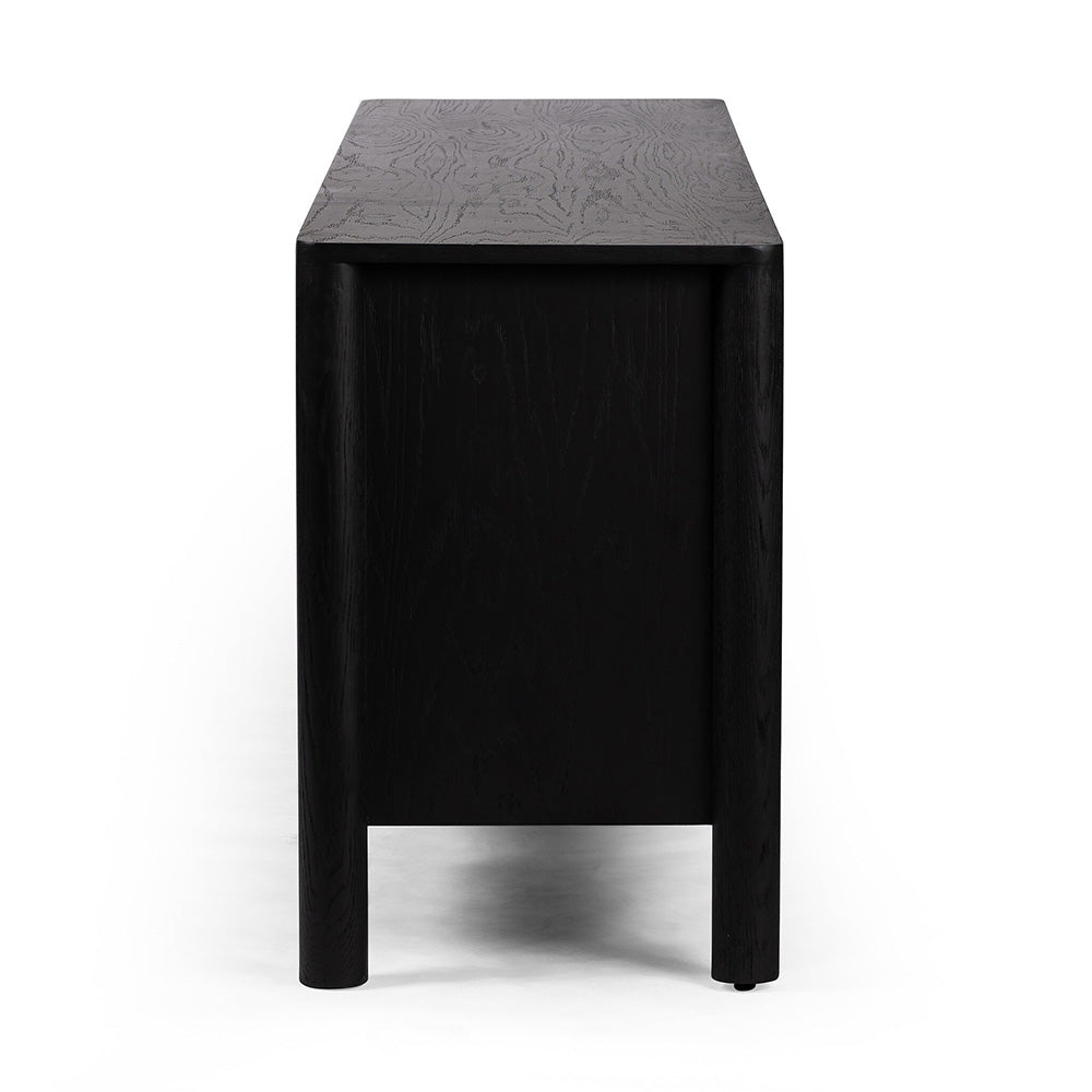 Pollard Media Console, Brushed Ebony Living Room Four Hands   