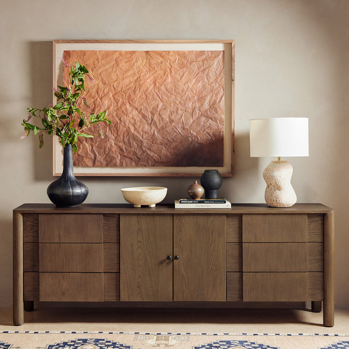 Pollard Media Console, Tan Oak Living Room Four Hands   