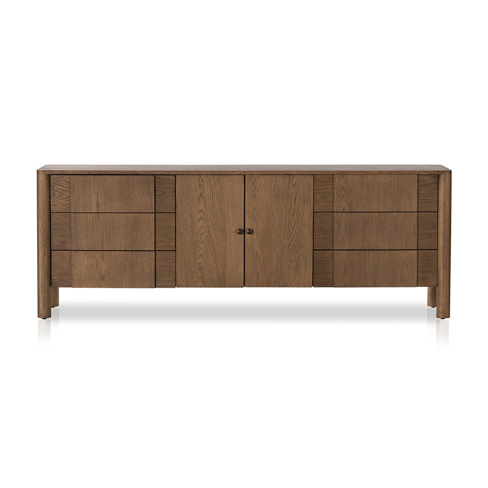 Pollard Media Console, Tan Oak Living Room Four Hands   