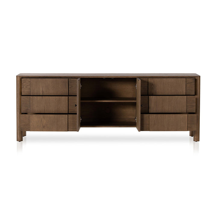 Pollard Media Console, Tan Oak Living Room Four Hands   