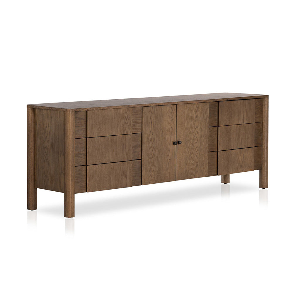 Pollard Media Console, Tan Oak Living Room Four Hands   