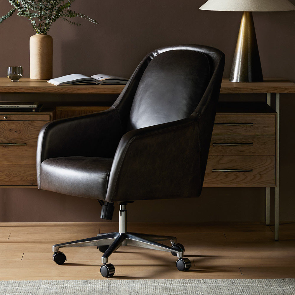 Verne Desk Chair, Sonoma Black Home Office Four Hands   