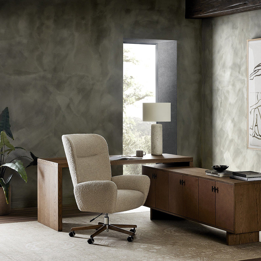 Cade Desk Chair, Lisbon Cream Home Office Four Hands   