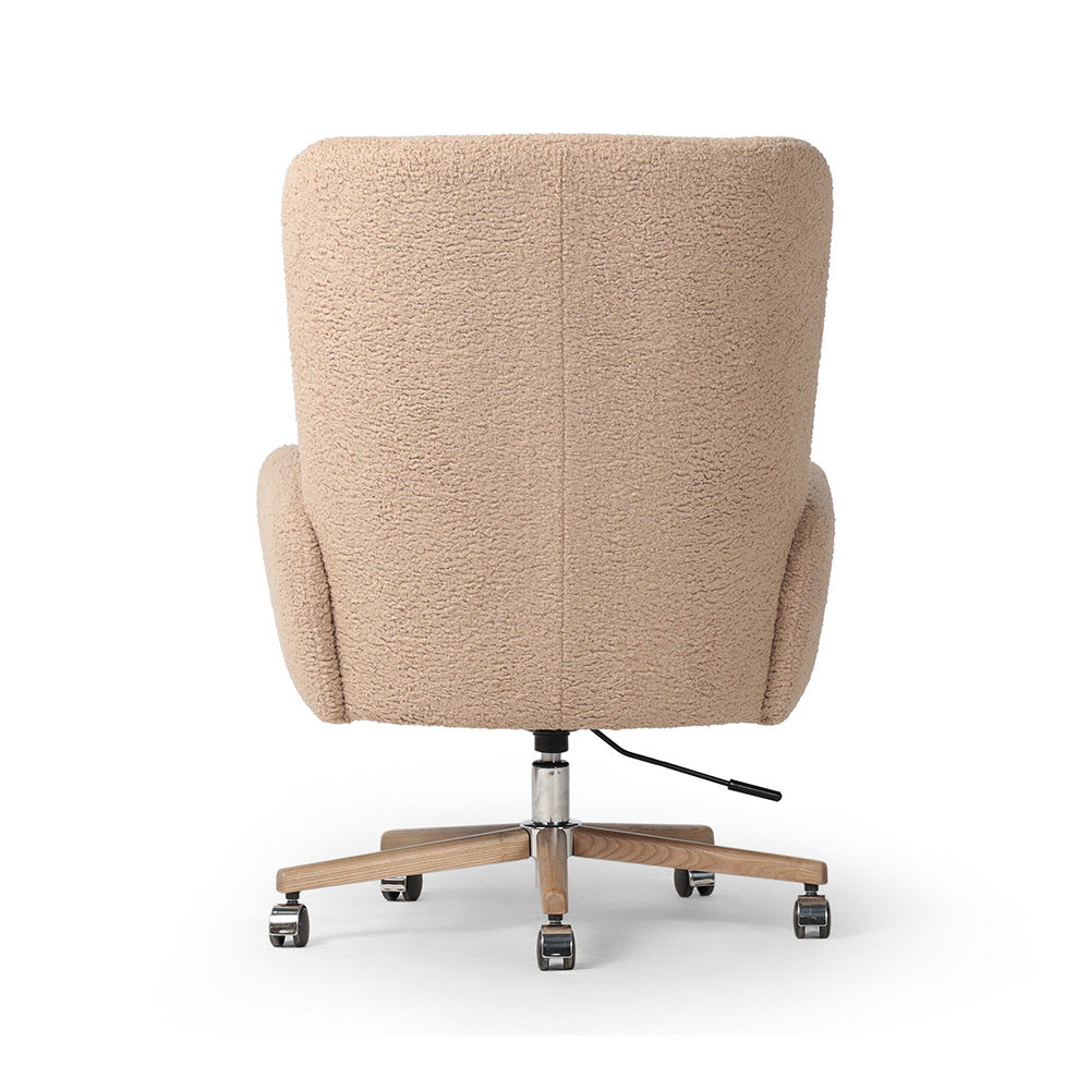 Cade Desk Chair, Sheepskin Camel Home Office Four Hands   