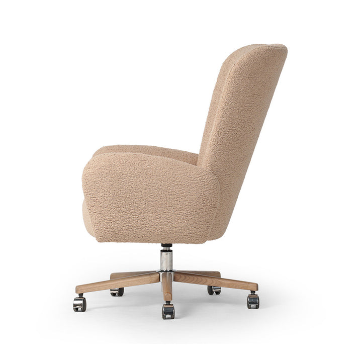 Cade Desk Chair, Sheepskin Camel Home Office Four Hands   