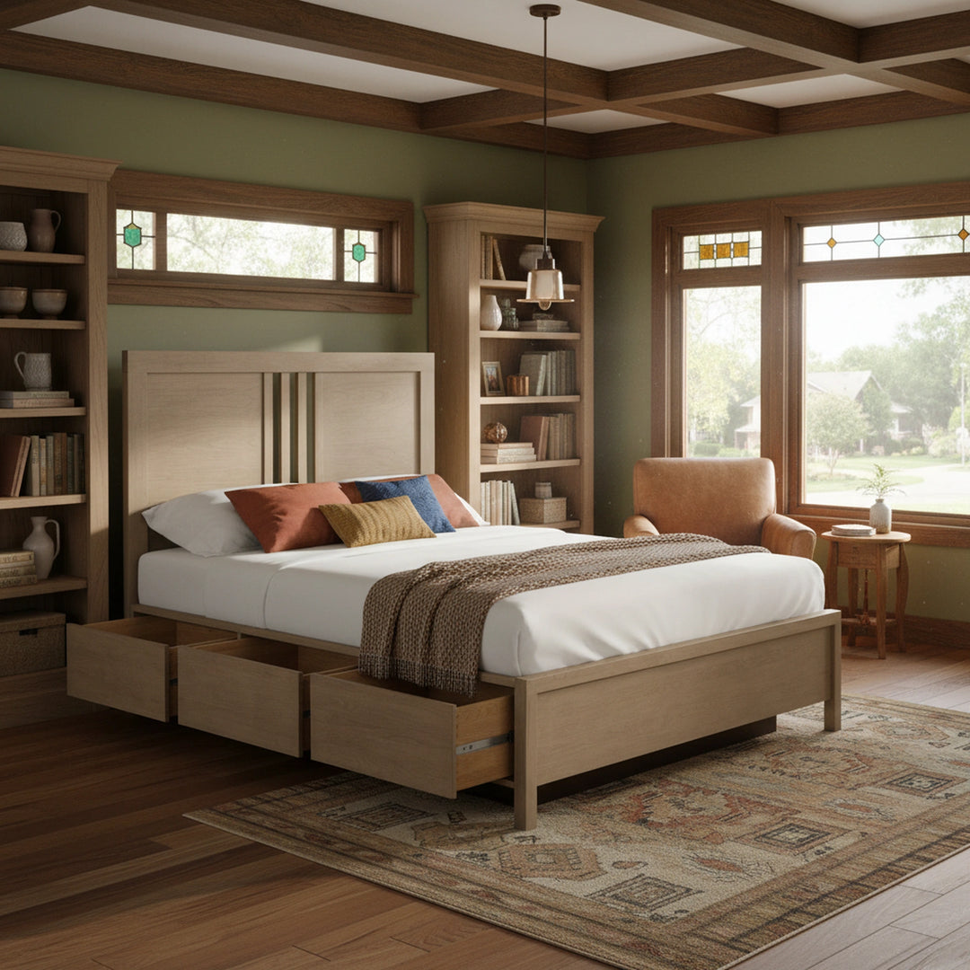 Bailey Queen Storage Bed Bedroom Whittier Wood