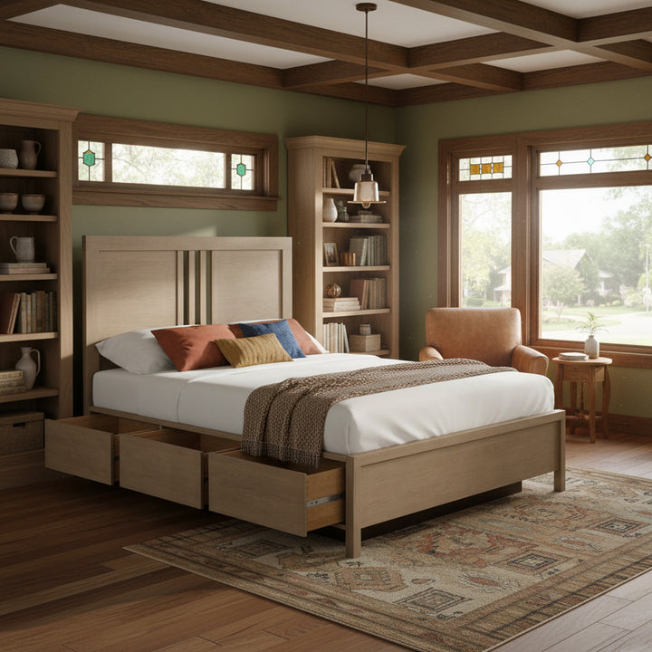 Bailey Queen Storage Bed Bedroom Whittier Wood