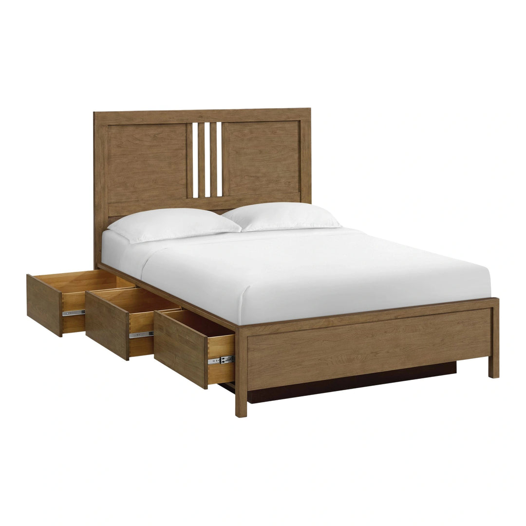 Bailey Queen Storage Bed Bedroom Whittier Wood Nutmeg
