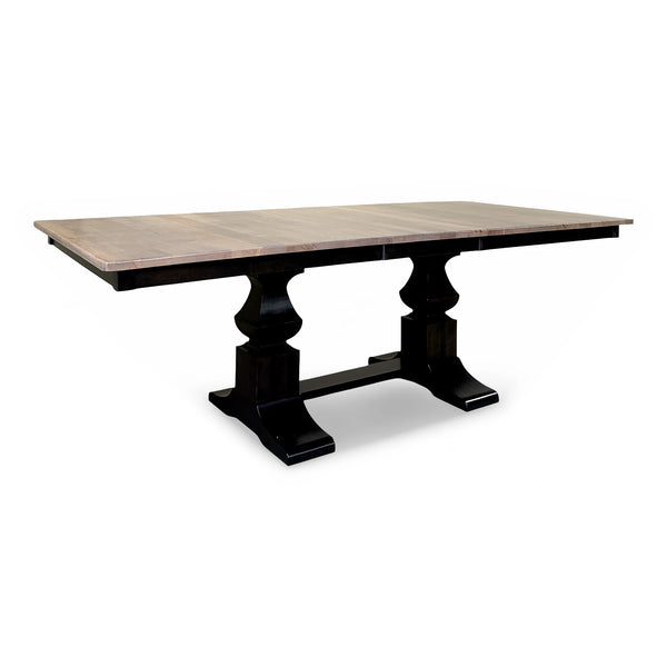 42x72 Dining Table with Eleanor Double Pedestal and 18" Leaf