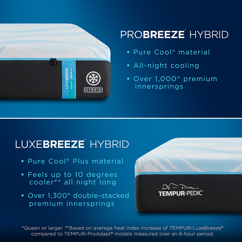 Tempur-LuxeBreeze Medium Hybrid Mattress Mattress Tempur-Pedic   