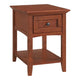 McKenzie Chair Side Table Living Room Whittier Wood Glazed Antique Cherry