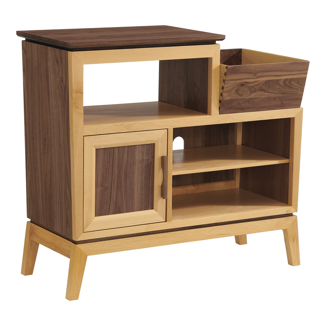 Addison 38" Vinyl Record Station Living Room Whittier Wood Duet
