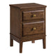 Virginia Small 2-Drawer Nightstand Bedroom Whittier Wood