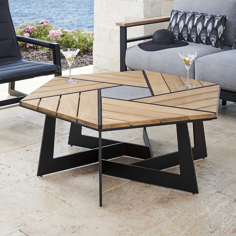 South Beach Hexagonal Cocktail Table Outdoor Tommy Bahama Outdoor