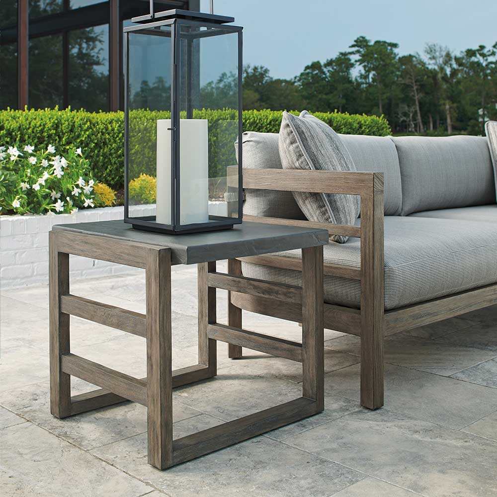 La Jolla Cast Top Rectangular End Table Outdoor Tommy Bahama Outdoor