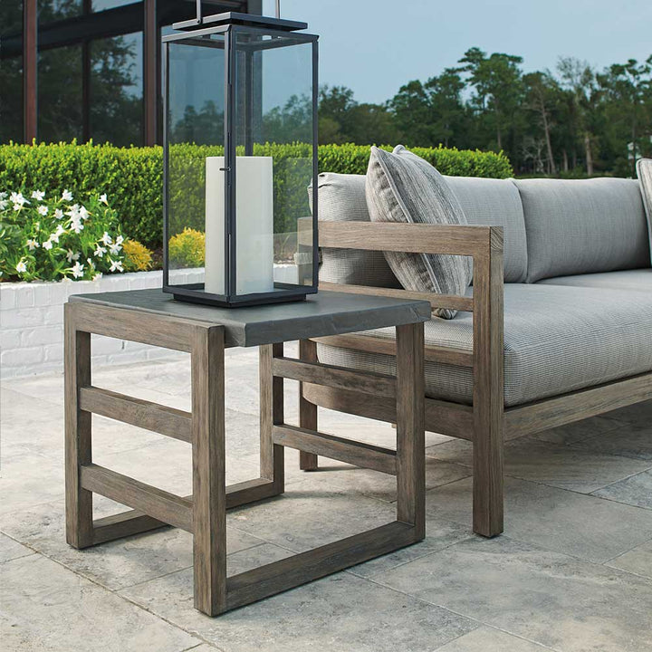 La Jolla Cast Top Rectangular End Table Outdoor Tommy Bahama Outdoor