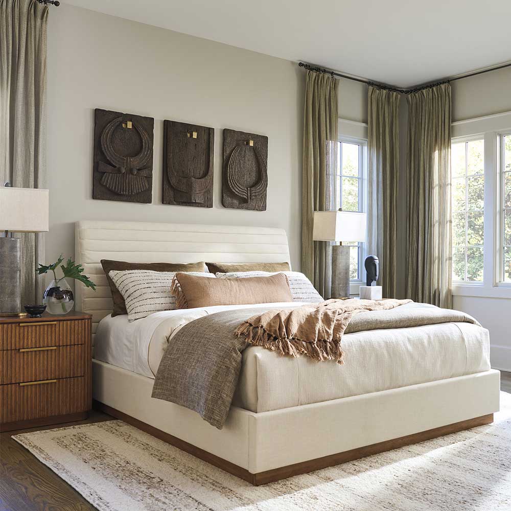 La Costa Coronado Upholstered Bed Bedroom Lexington Queen Complete Bed