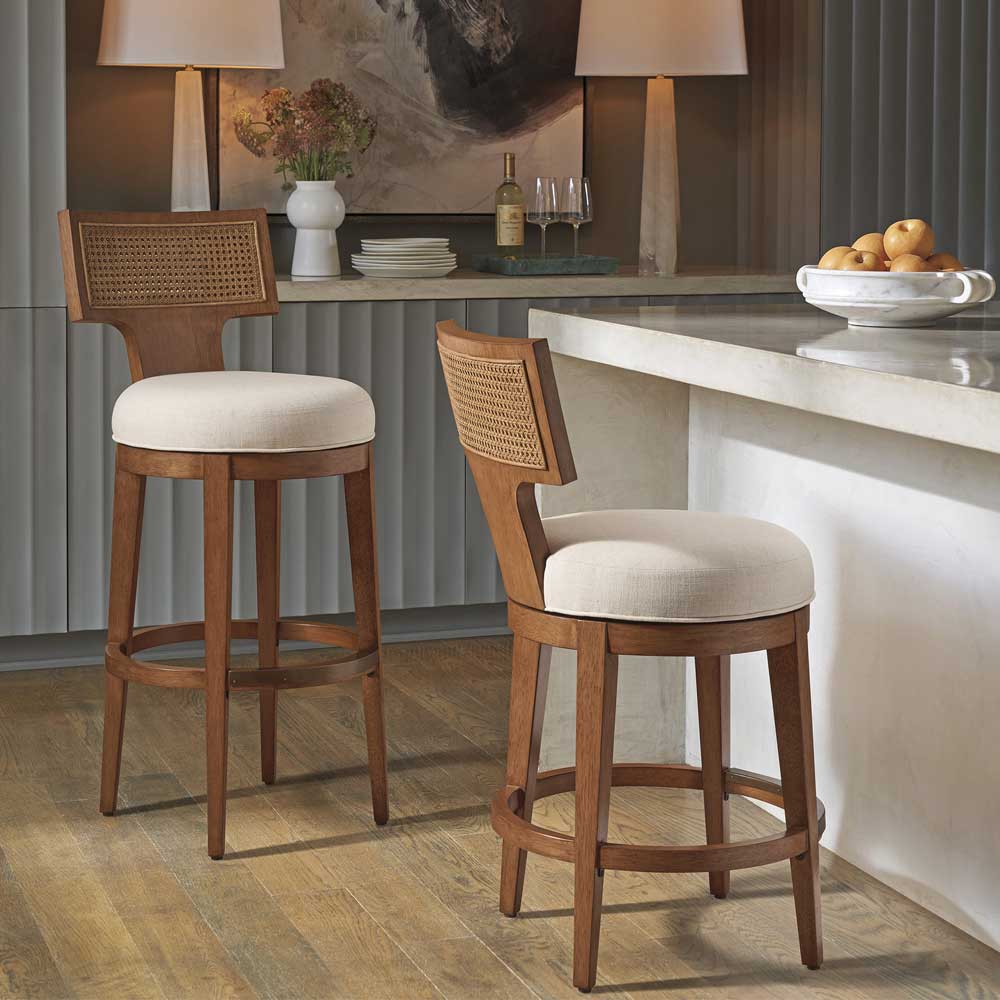 La Costa Calavera Woven Swivel Counter Stool Bar & Counter Stools Lexington