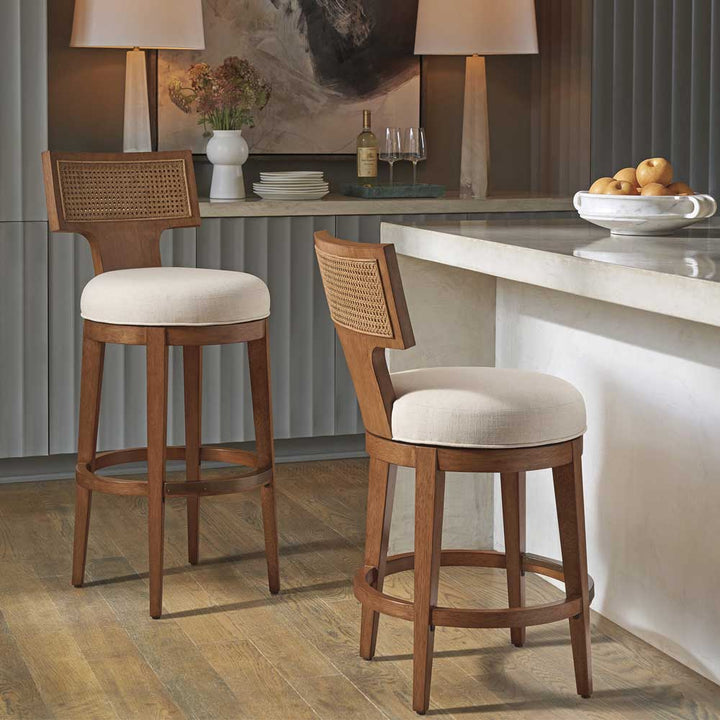 La Costa Calavera Woven Swivel Counter Stool Bar & Counter Stools Lexington