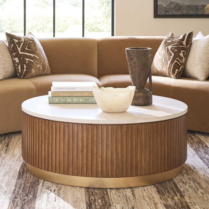 La Costa Avenida Round Cocktail Table Living Room Lexington