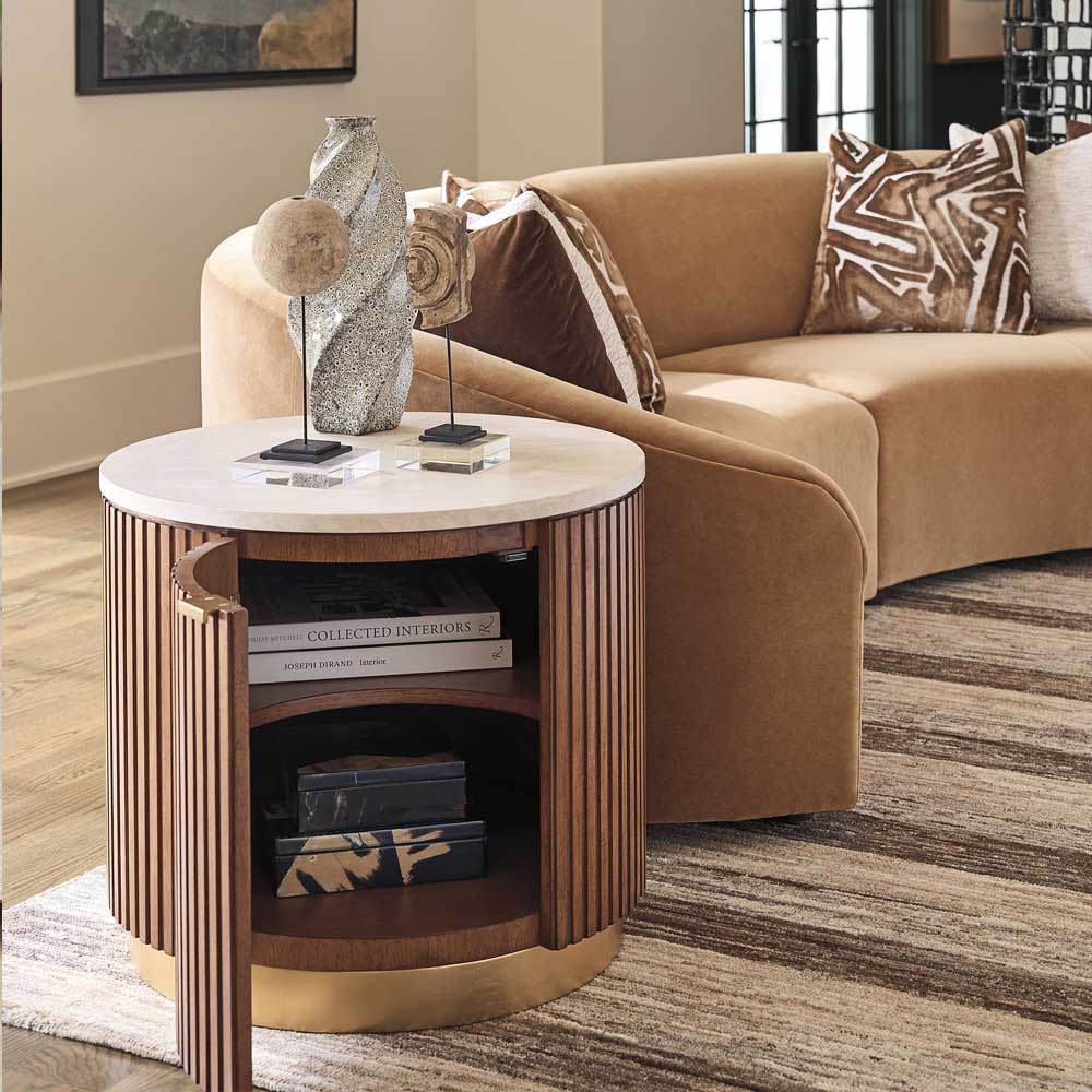 La Costa Avenida Round End Table Living Room Lexington