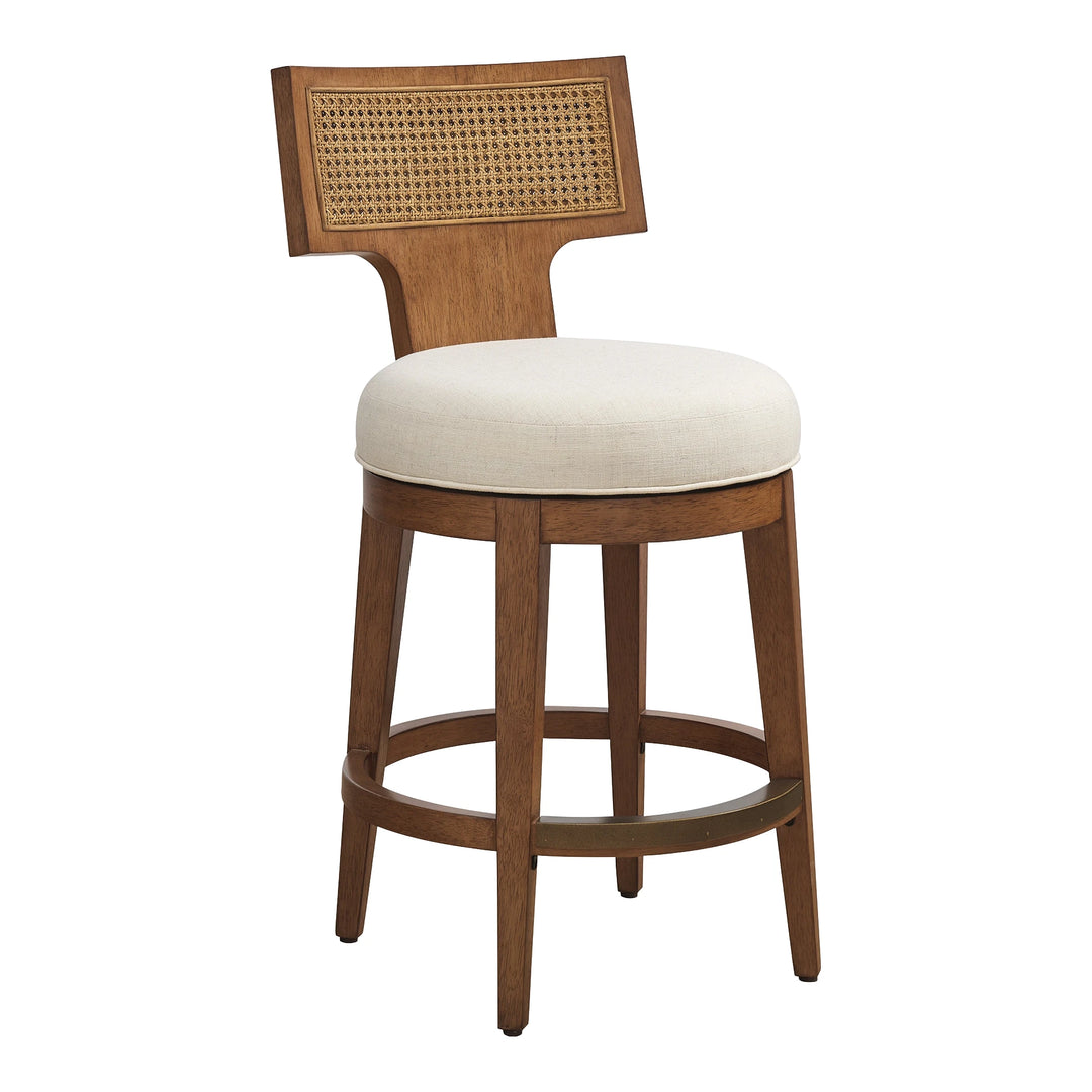 La Costa Calavera Woven Swivel Counter Stool Bar & Counter Stools Lexington