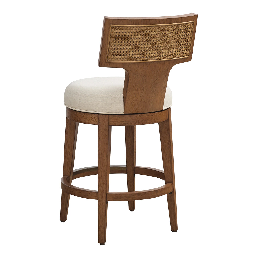 La Costa Calavera Woven Swivel Counter Stool Bar & Counter Stools Lexington