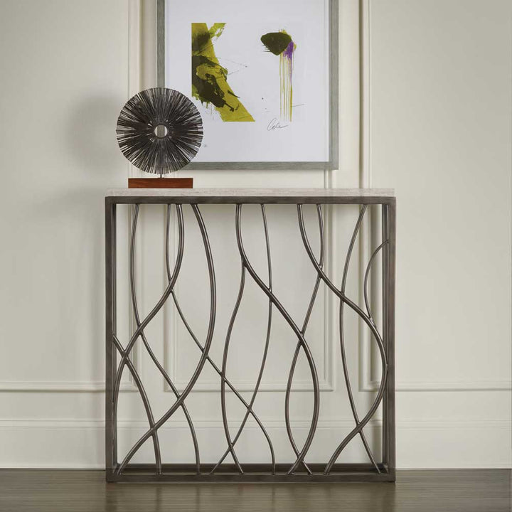 Thin Metal Console Living Room Hooker Furniture