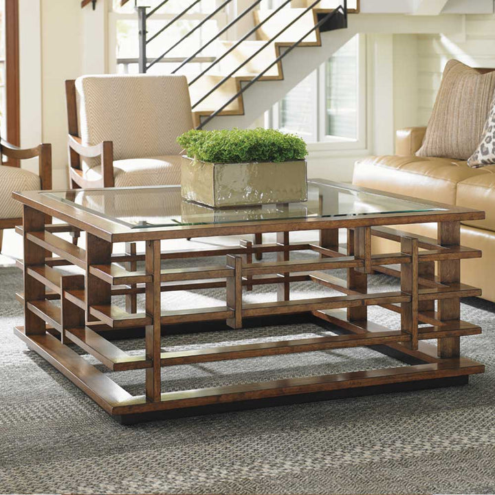 Island Fusion Nobu Square Cocktail Table Living Room Tommy Bahama Home
