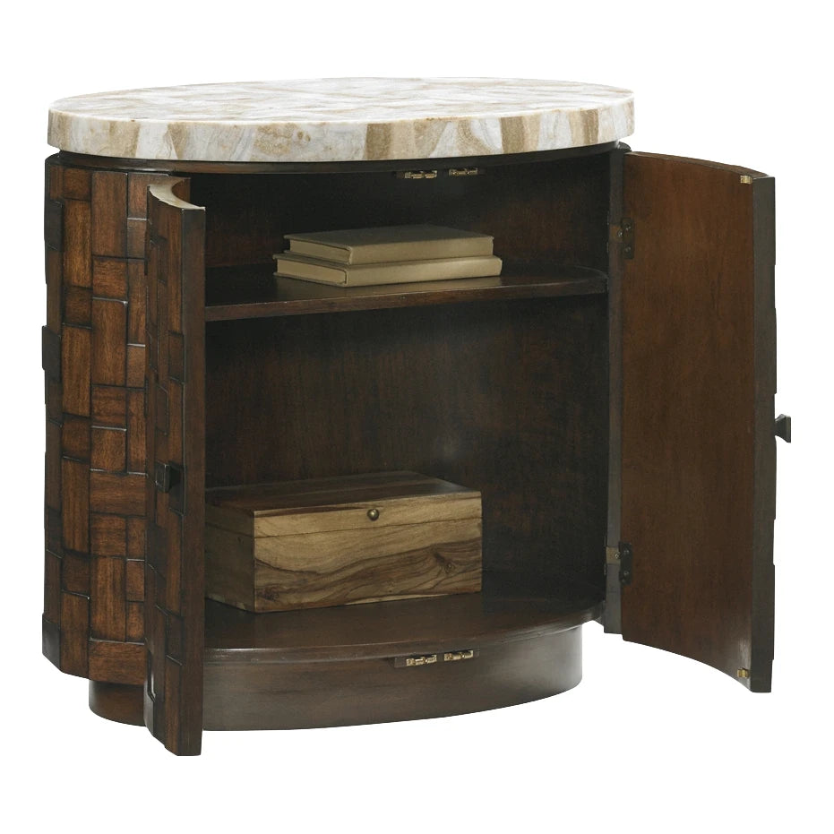 Island Fusion Banyan Oval Accent Table Living Room Tommy Bahama Home