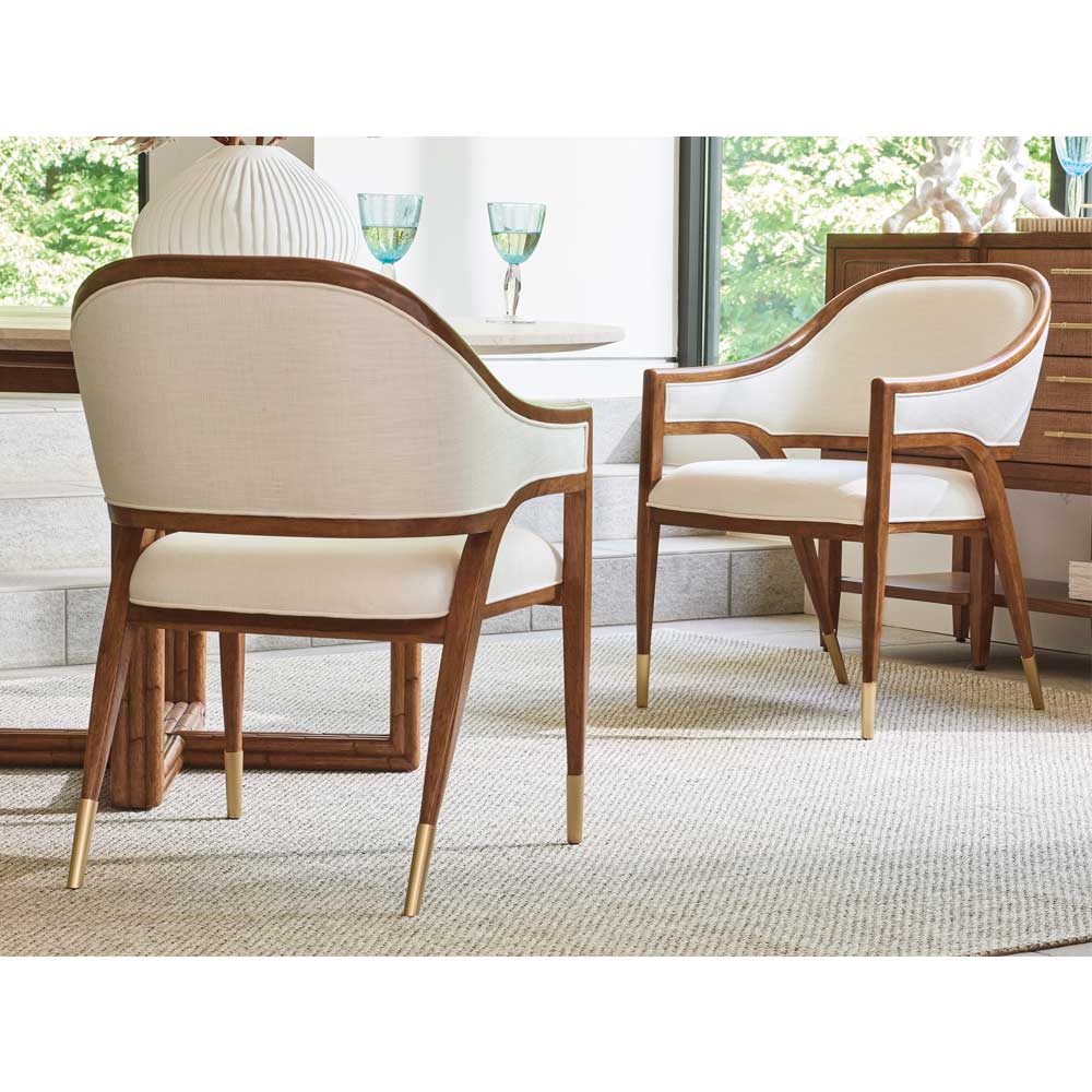 Palm Desert Jameson Upholstered Arm Chair Dining Room Tommy Bahama Home