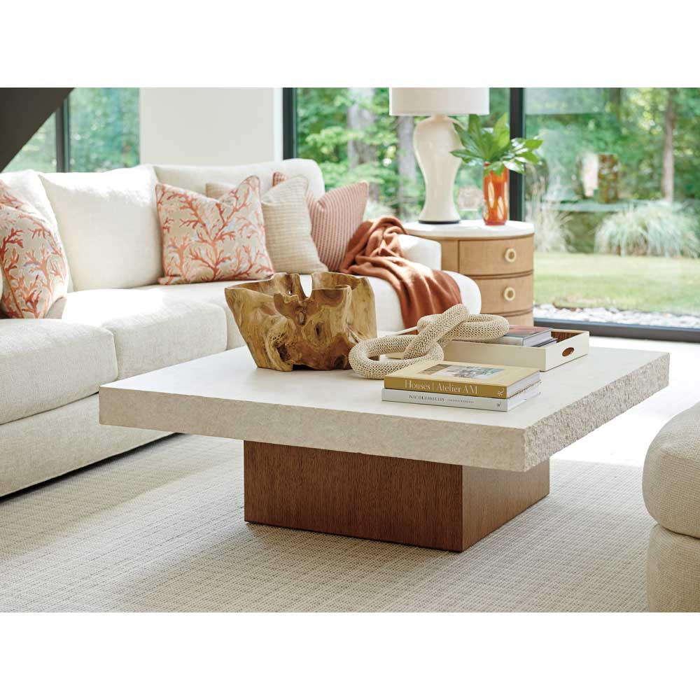 Palm Desert Shadow Mountain Square Cocktail Table Living Room Tommy Bahama Home