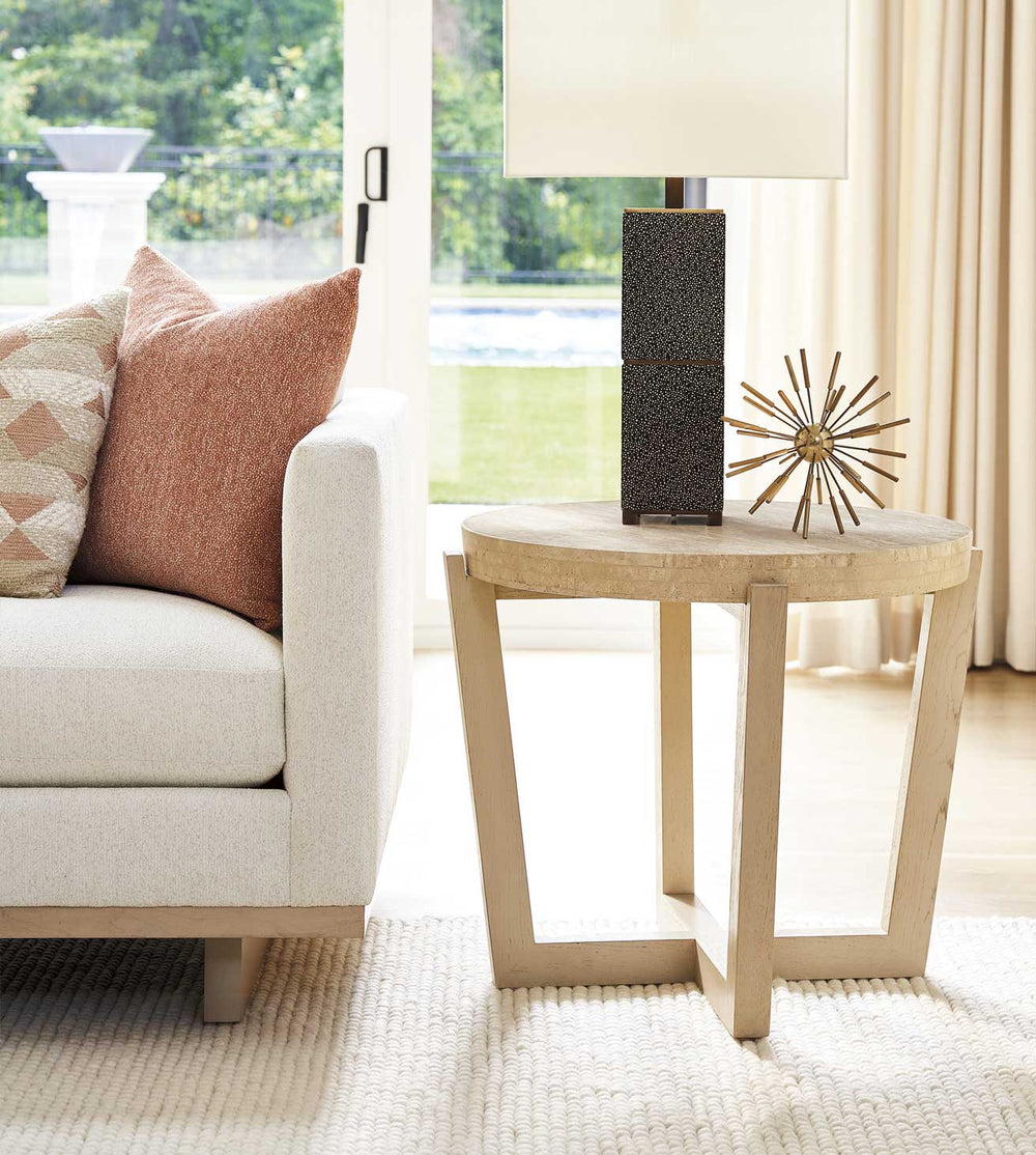 Sunset Key Shasta Round Lamp Table Living Room Tommy Bahama Home