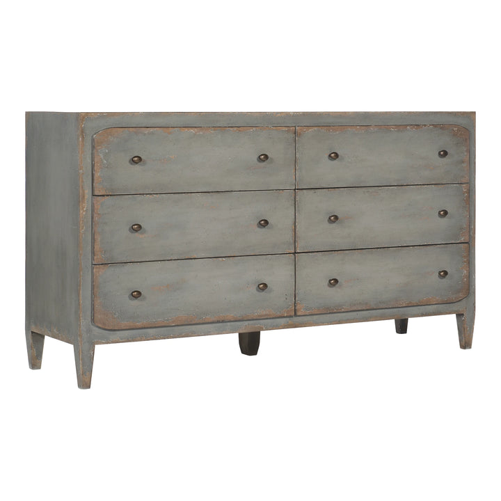 Ciao Bella Six-Drawer Dresser- Speckled Gray Bedroom Hooker Furniture